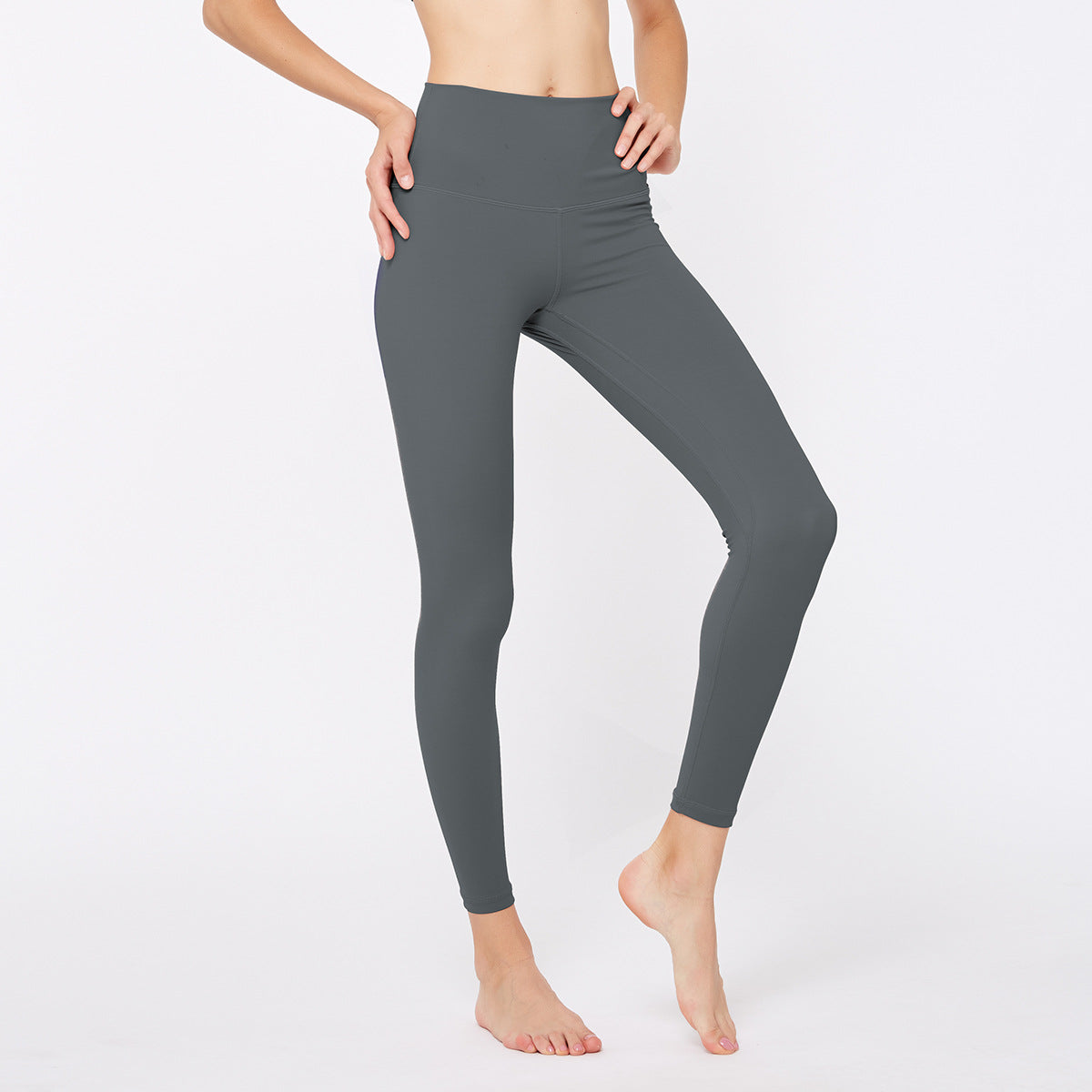 Women's Double Sided Nylon Nude Yoga Pants - Blue Force Sports