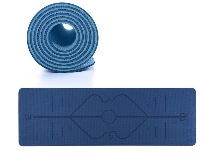 TPE Yoga Mat Non Slip Carpet Environmental Fitness 183*61cm - Blue Force Sports