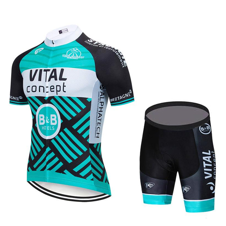 Vital Sports Men's Black JERSEY SHORTS Bib Set - Blue Force Sports