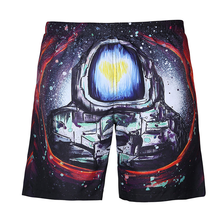 Beach Shorts printed mesh Capris - Blue Force Sports