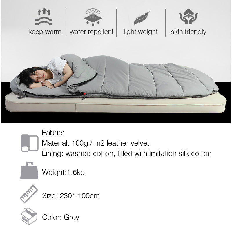 Sleeping Bag Adult Outdoor Camping Adult Winter Thickening Cold Protection Single Widening - Blue Force Sports