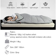 Sleeping Bag Adult Outdoor Camping Adult Winter Thickening Cold Protection Single Widening - Blue Force Sports