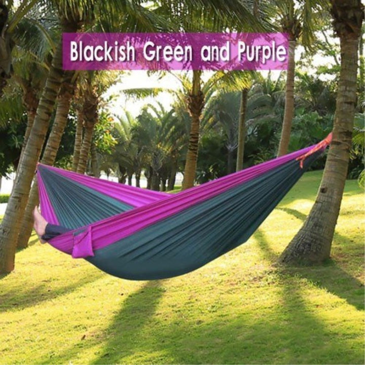 Backpacking Hammock - Portable Nylon Parachute Outdoor Double Hammock - Blue Force Sports