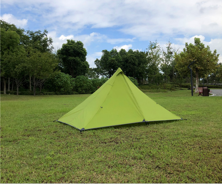 Portable camping pyramid tent single outdoor equipment camping supplies - Blue Force Sports