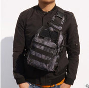 Hot Style Canvas Riding Pack Camouflage Field Sports Small Chest Bag Single Shoulder Oblique Cross Outdoor Tactical Package. - Blue Force Sports