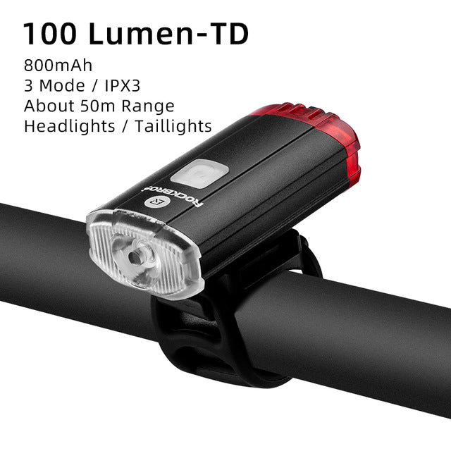 Bicycle light headlights night riding glare flashlight USB charging - Blue Force Sports