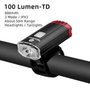 Bicycle light headlights night riding glare flashlight USB charging - Blue Force Sports