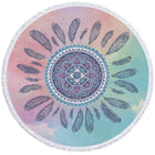 Round Printed Bath Towel Beach Towel Yoga Mat - Blue Force Sports
