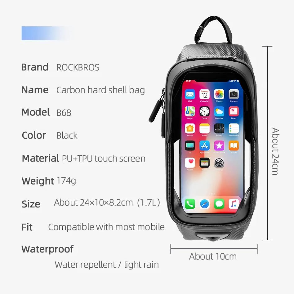 Wasserdichte Fahrrad-Smartphone-Schutztasche mit Touchscreen