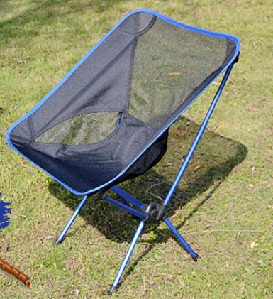 Ergonomic Folding Camping Chair - Blue Force Sports