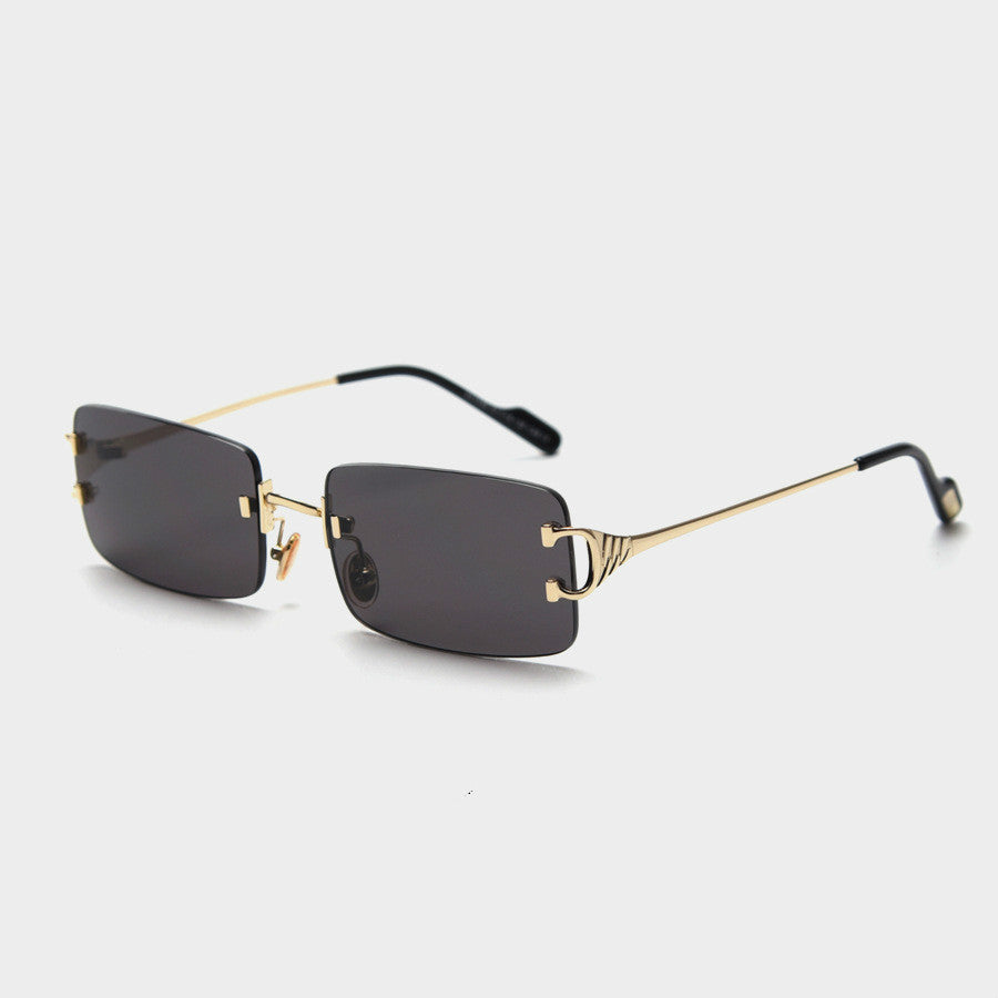 Rimless cut edge sunglasses - Blue Force Sports