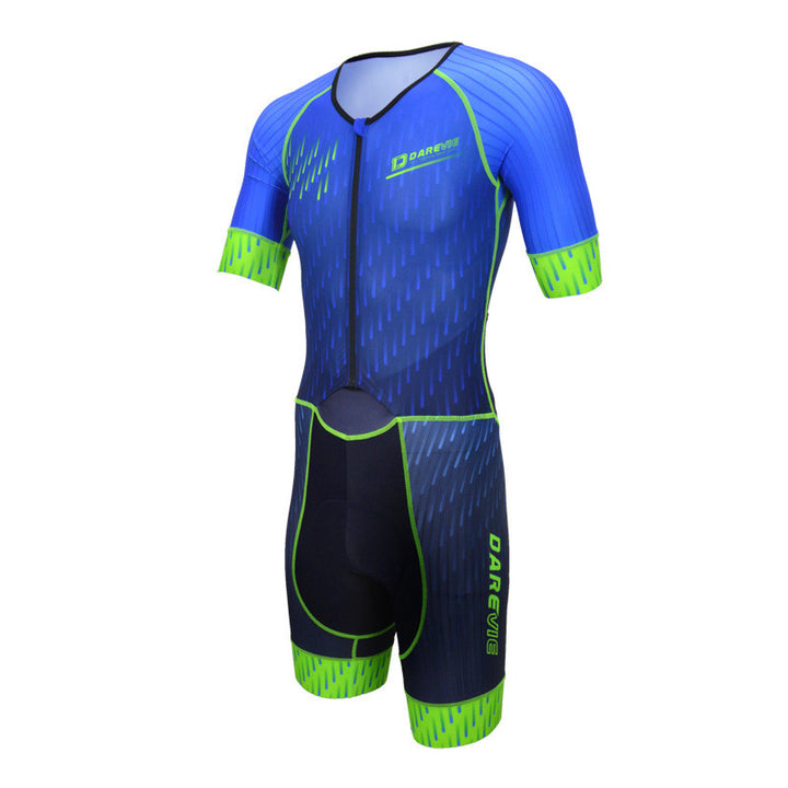 Slim racing bike short-sleeved jumpsuit - Blue Force Sports