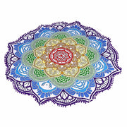 Round Printed Bath Towel Beach Towel Yoga Mat - Blue Force Sports