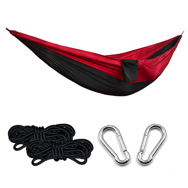 Ultralight Outdoor Camping Nylon Hammock Sleep Swing Tree Bed Garden Furniture Hanging Double Hammock Chair Hangmat - Blue Force Sports