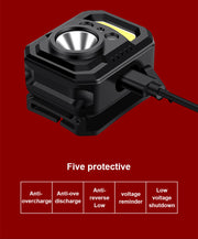 Long Shot Multi-Function Charging Induction Head-Mounted Lamp - Blue Force Sports