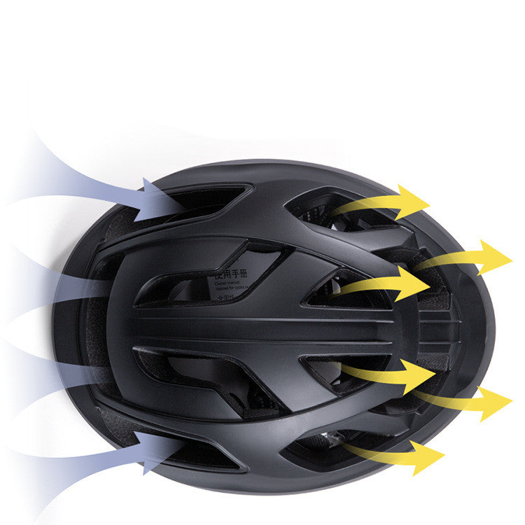 Bicycle Helmet LED Light Rechargeable Intergrally-molded Cycling Helmet Mountain Road Bike Helmet Sport Safe Hat - Blue Force Sports