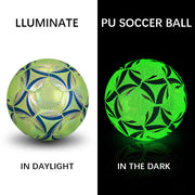 Luminate Soccer Practice Football Glowing Training Ball - Blue Force Sports