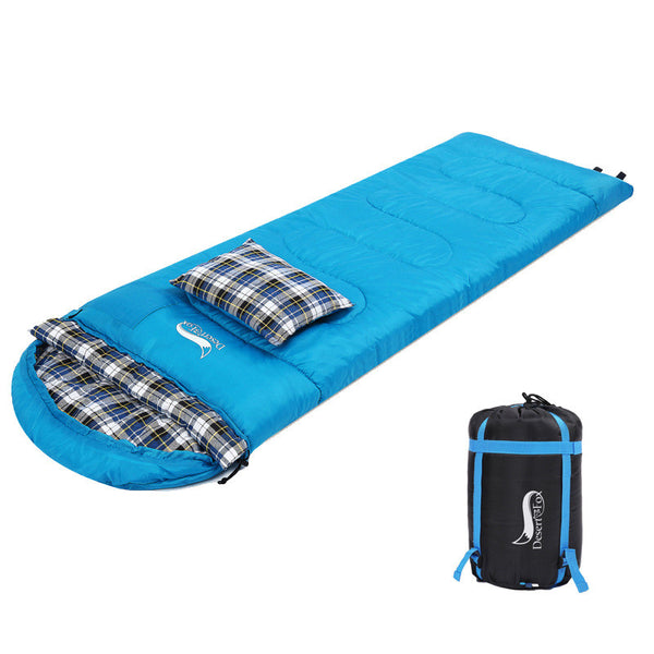 Camping Double Couple Sleeping Bag Adult Camping Lunch Break Sleeping Bag - Blue Force Sports