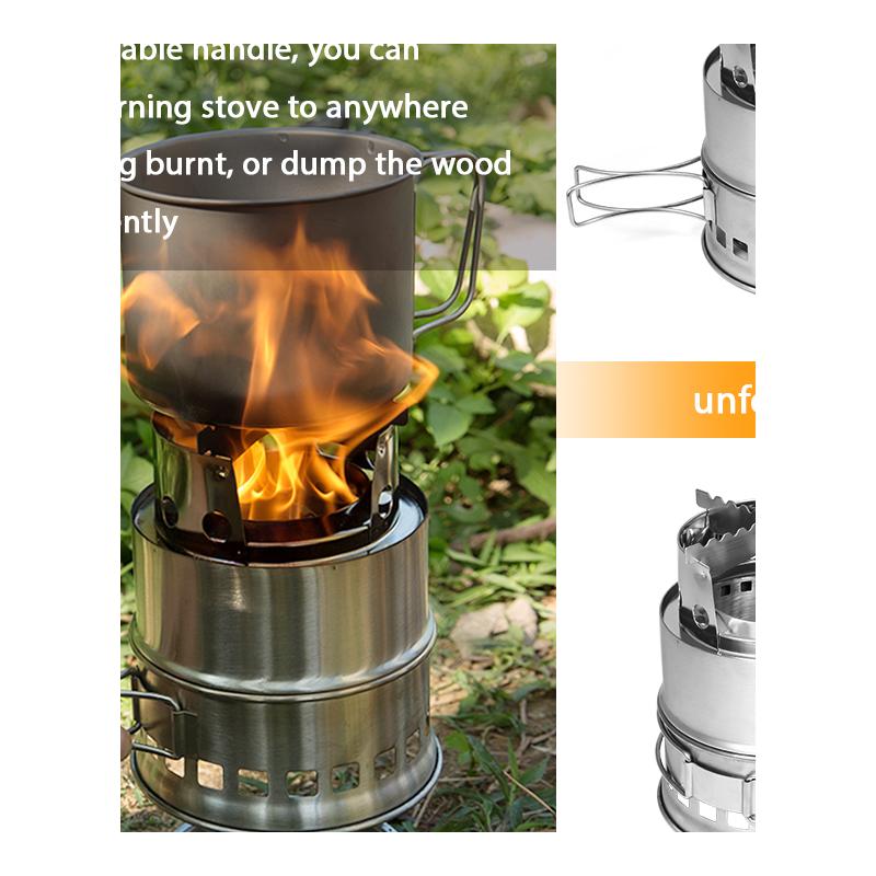 Portable Folding Windproof Wood Burning Stove Compac - Blue Force Sports