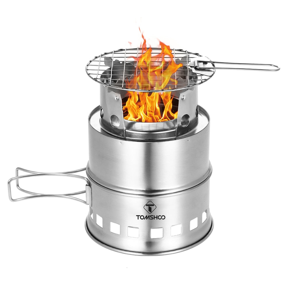 Portable Folding Windproof Wood Burning Stove Compac - Blue Force Sports