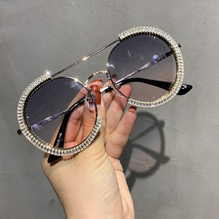 Fashion Retro Round Sunglasses - Blue Force Sports