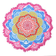 Round Printed Bath Towel Beach Towel Yoga Mat - Blue Force Sports