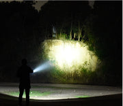 Super Bright Flashlight Zoomable USB Rechargeable Electric Torch 5 Modes Torch Outdoor Fishing Waterproof - Blue Force Sports