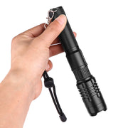 Super Bright Flashlight Zoomable USB Rechargeable Electric Torch 5 Modes Torch Outdoor Fishing Waterproof - Blue Force Sports