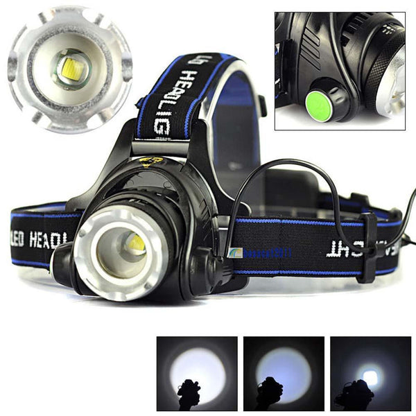 Adjust Telescopic Fishing Strong Light Zoom Headlight Outdoor Fishing Headlight - Blue Force Sports