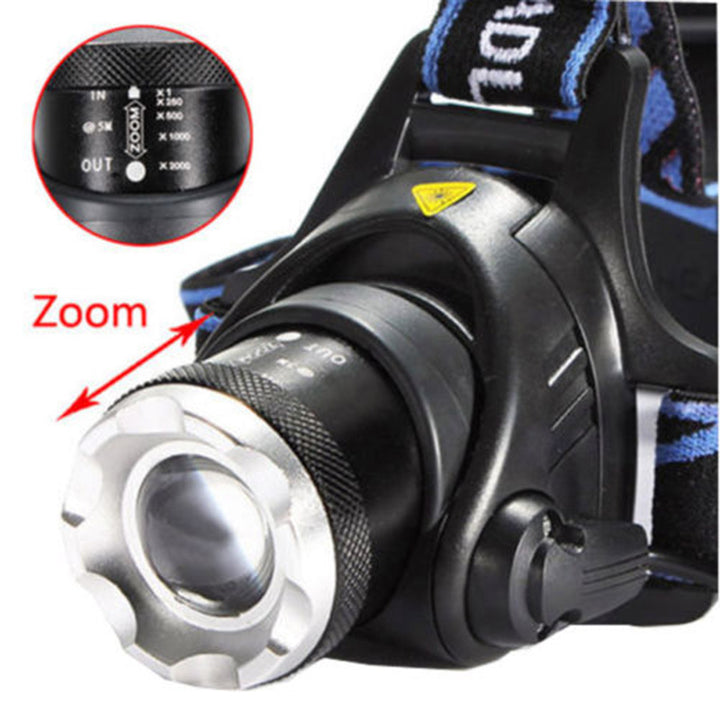 Adjust Telescopic Fishing Strong Light Zoom Headlight Outdoor Fishing Headlight - Blue Force Sports