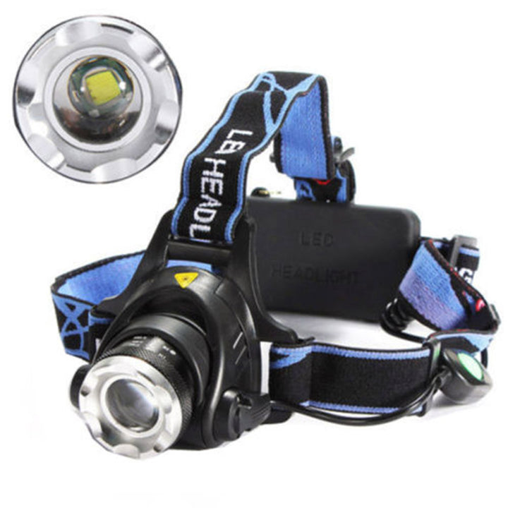 Adjust Telescopic Fishing Strong Light Zoom Headlight Outdoor Fishing Headlight - Blue Force Sports