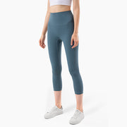 Yoga Pants Women's High-Waisted Abdomen And Hips Cropped Fitness Pants - Blue Force Sports