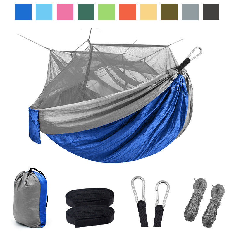 Outdoor Camping Camping Hammock With Mosquito Net - Blue Force Sports