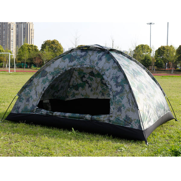 Outdoor Travel Tent 3-4 People Camouflage Mountaineering Tent Beach Camping Tent - Blue Force Sports