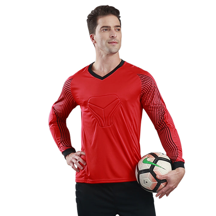 Football Goalkeeper Clothing Suit Thickened Goalkeeper Clothing Goalkeeper Shorts Football Uniform Jersey Gantry Shirt Short Sleeve Long Sleeve - Blue Force Sports