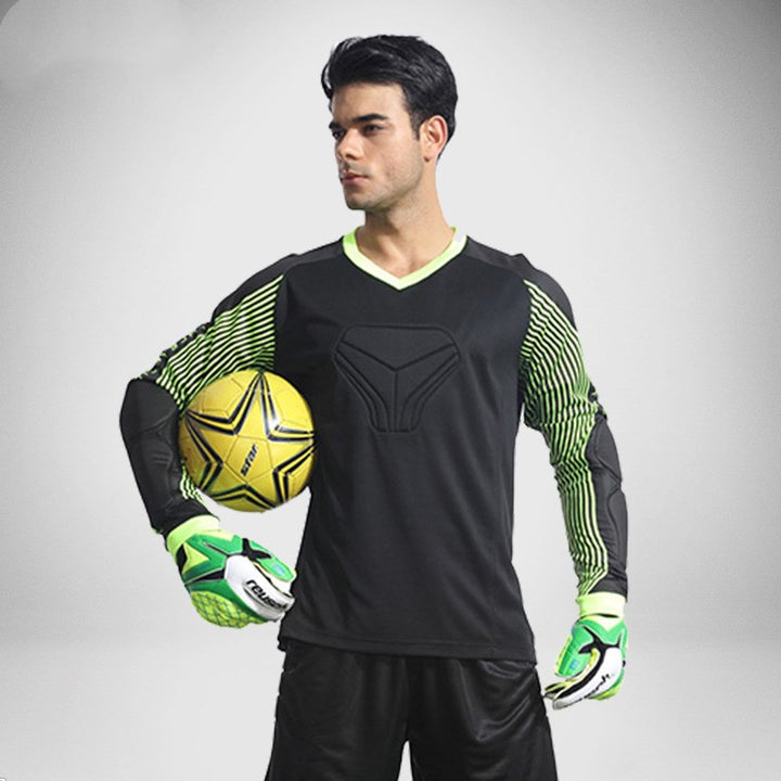 Football Goalkeeper Clothing Suit Thickened Goalkeeper Clothing Goalkeeper Shorts Football Uniform Jersey Gantry Shirt Short Sleeve Long Sleeve - Blue Force Sports