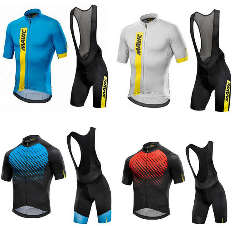 Short-Sleeved Bib Cycling Suit - Blue Force Sports