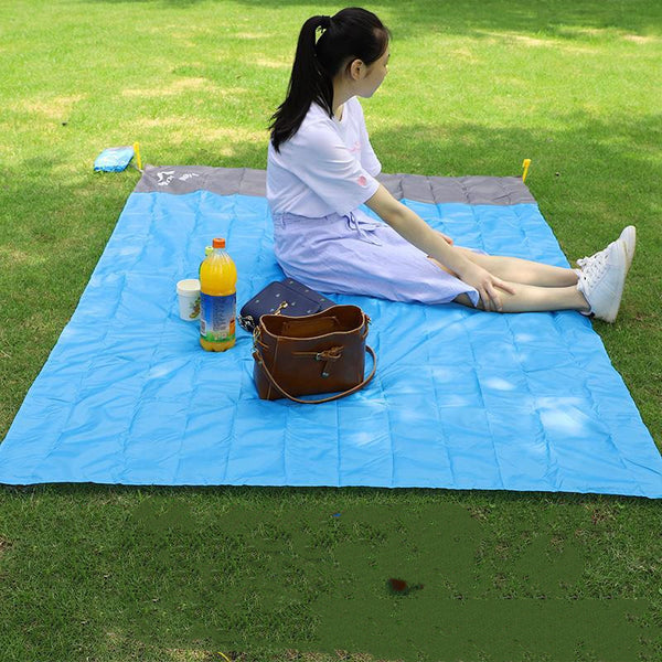 Camping Mat Waterproof Beach Blanket Outdoor Portable Picnic Ground Mat Mattress - Blue Force Sports