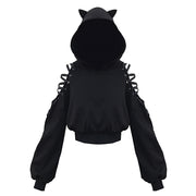 Hooded Sweatshirt Women's Autumn Long Sleeve Top - Blue Force Sports