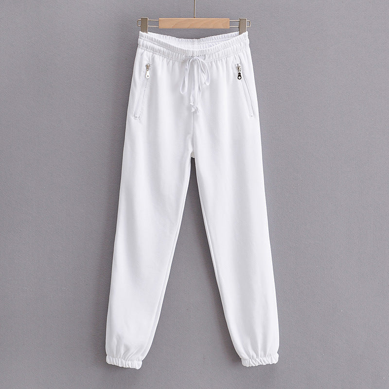 Drawstring Elastic Waist Drawstring Sweatpants - Blue Force Sports