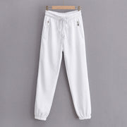 Drawstring Elastic Waist Drawstring Sweatpants - Blue Force Sports