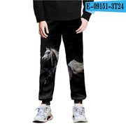 Horse 3D Full-Frame Image Peripheral Digital Printing Fleece Trousers - Blue Force Sports