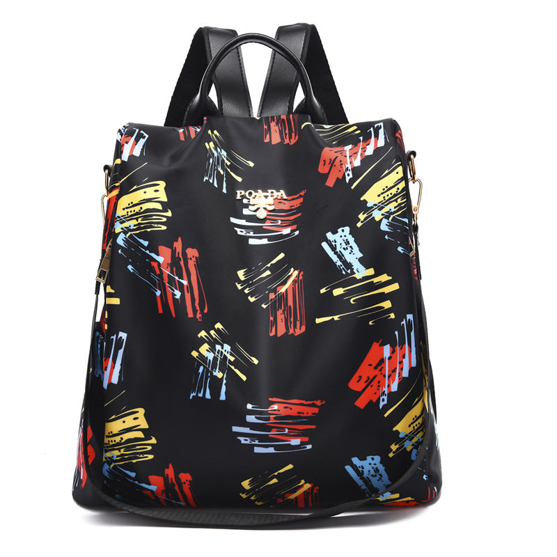 Oxford Cloth Backpack Nylon Cloth Waterproof Leisure Backpack Student School Bag - Blue Force Sports