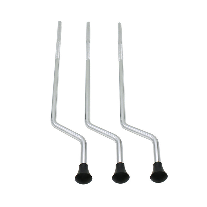 Metal Tom Drum Legs Anti-Skid Surface Plating Percussion Parts Accs Silver - Blue Force Sports