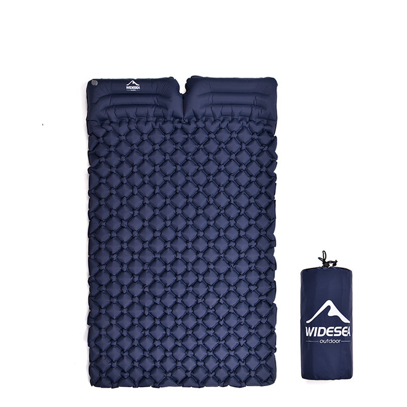 Camping Inflatable Moisture-Proof Mat Double Portable Ultra-Light Mat Quick Inflatable Camping Air Mat - Blue Force Sports