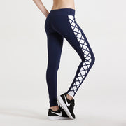 Fitness Trousers Sweatpants Stretch Tights Mid-Waist Yoga Women Quick-Drying Thin - Blue Force Sports
