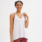 Cross-Border Hot Style Solid Color Loose Sleeveless Blouse, Wicking, Quick-Drying, Breathable Yoga Wear Sports Vest Women - Blue Force Sports