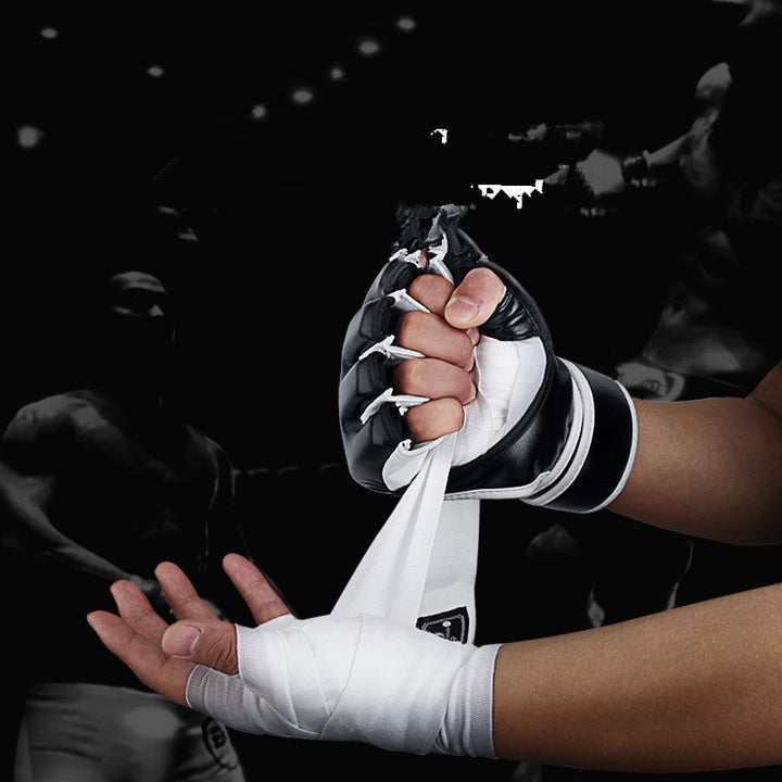 Boxing Gloves Male Half-Finger Training Free Boxing Gloves Mma Sanda Fighting Muay Thai Punching Sandbags - Blue Force Sports