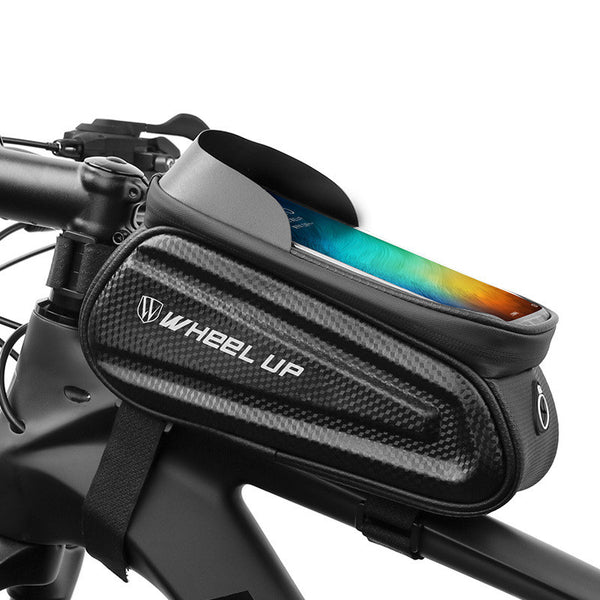 WHEEL UP Hard Shell Bicycle Bag Front Beam Bag Mountain Bike Mobile Phone Touch Screen Upper Tube Bag Saddle Bag Riding Equipment - Blue Force Sports