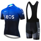 Ineos New Cycling Clothes Roller Skating Suit Adult Children Short Sleeve Suit Short Sleeve Suit Bicycle - Blue Force Sports